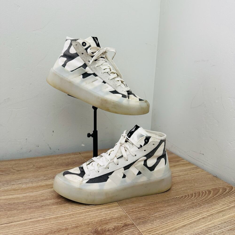 Marimekko x Adidas ZNSORED High 'Linssi' casual sneakers Black And White Mens 7